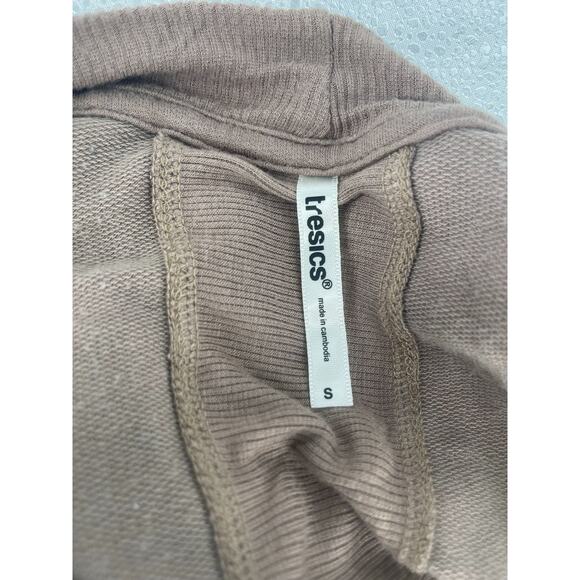 Tresics Brown Open Front Long Sleeve Lightweight Cardigan Sweater Women's Small - Picture 5 of 5